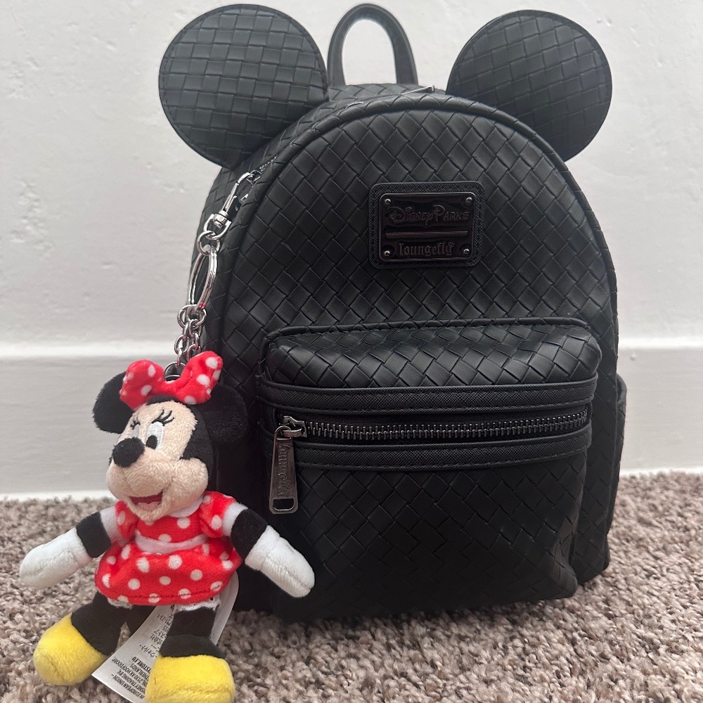 Disney black woven backpack